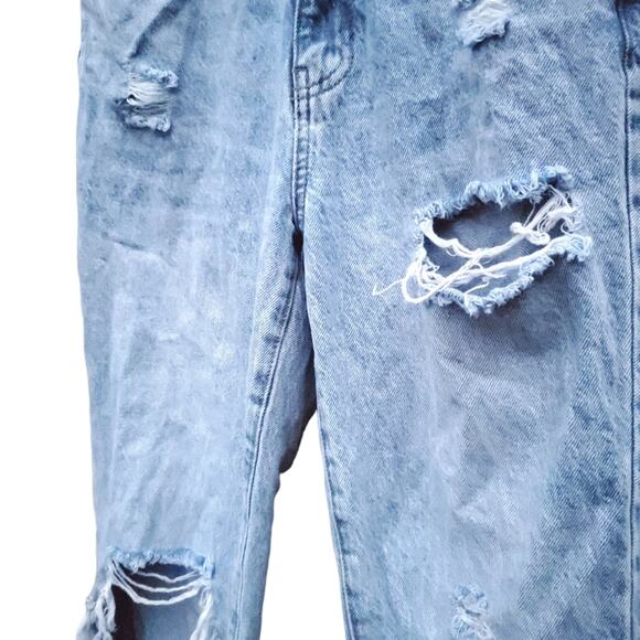 PacSun Eco Light Blue Distressed Mom Jeans Women's Size 26 Light Wash - Picture 7 of 16